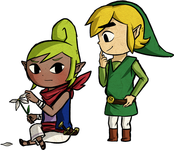 Flower Game By Icy-snowflakes - Legend Of Zelda The Wind Waker Link (600x518)
