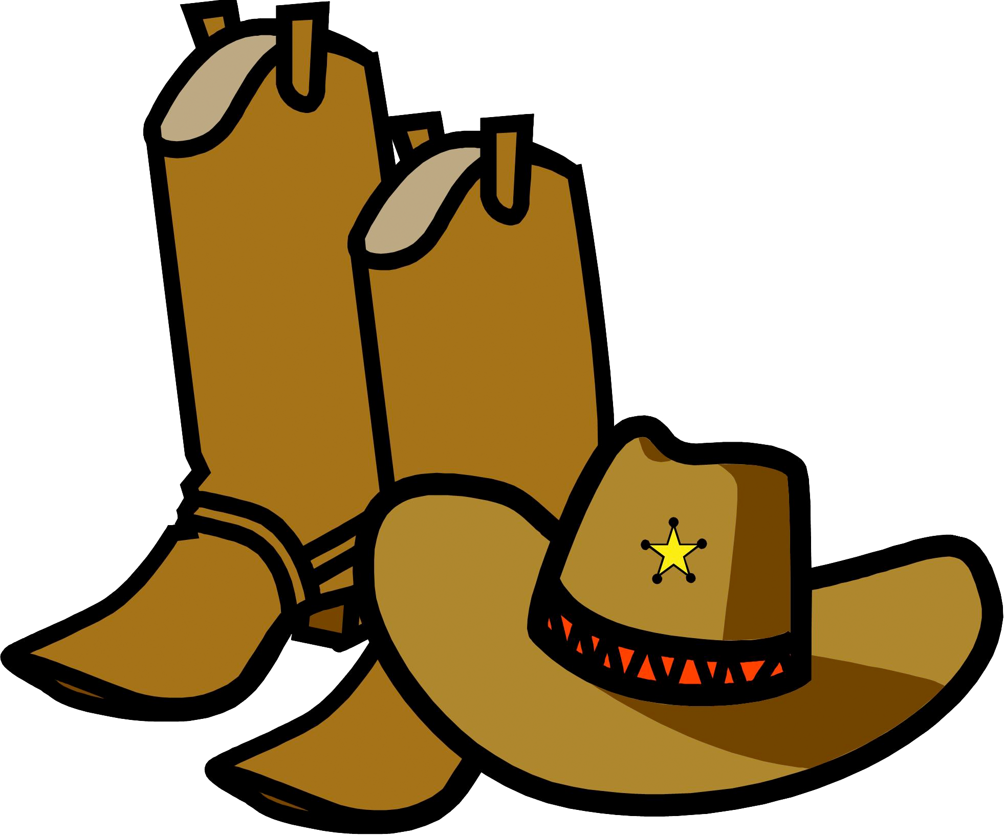 Go Western Boots Clipart Cliparthut Free Clipart - Cowboy Hat And Boots (1964x1637)