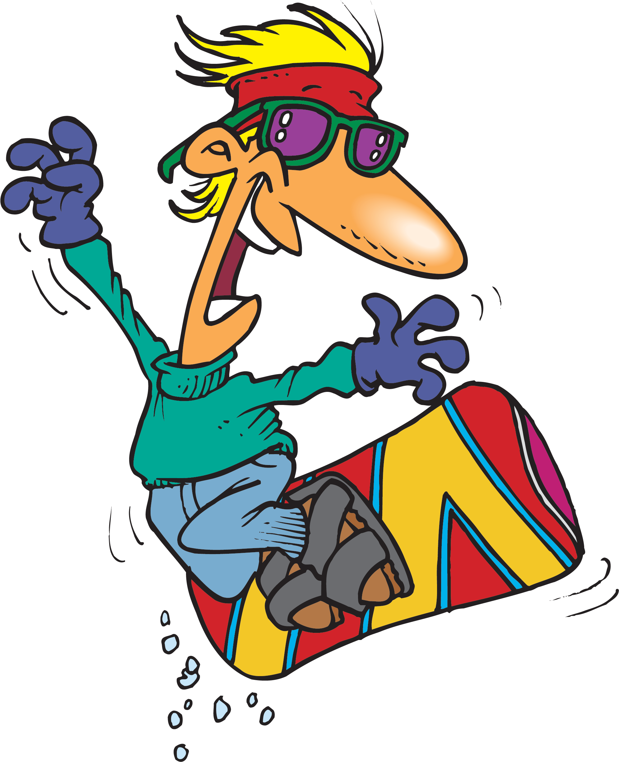 Free Animated Snowboarding Gifs, Clipart - Snowboard Cartoon Png (2000x2449)