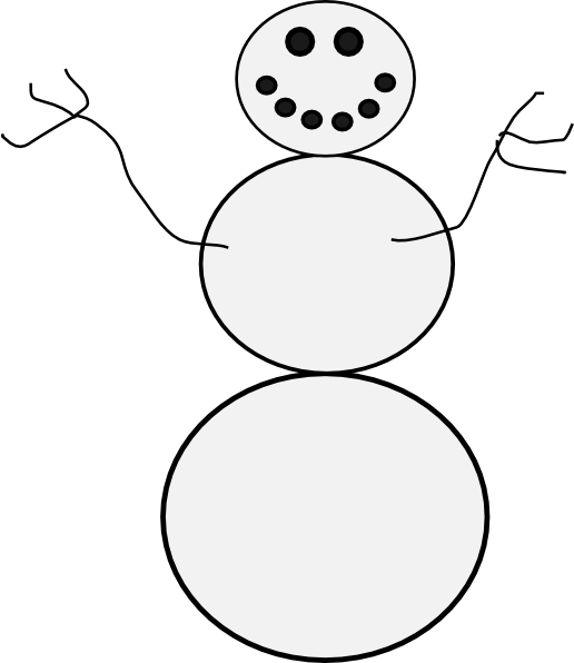 Outline Of A Snowman (516x596)