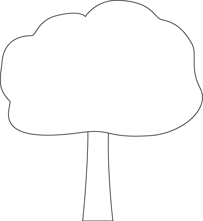Fall - Clipart - Black - And - White - Tree Clipart Black And White Png Outline (416x453)