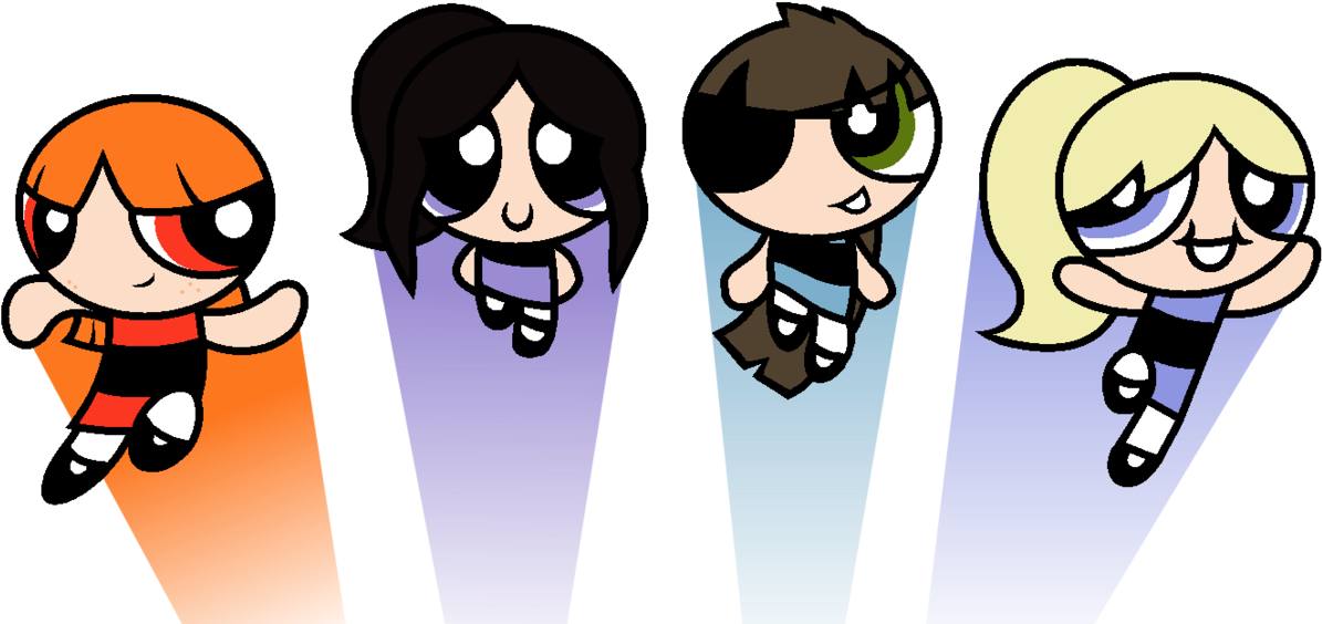 Ppg Snowball, Lovely, Dash And Glitch Glitch By Child - Cartoon (1334x599)