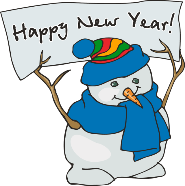 Free Snowman Clipart Transparent Background Hd Images - Happy New Year Clip Art Free (640x644)