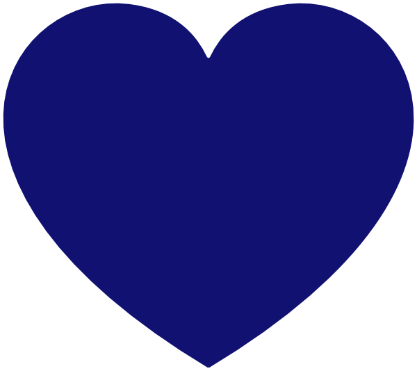 Lue Heart Clip Art - Blue Heart Clip Art (600x534)