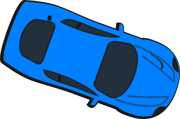 340 Clip Art - Birds Eye View Of Car Illustration (600x396)