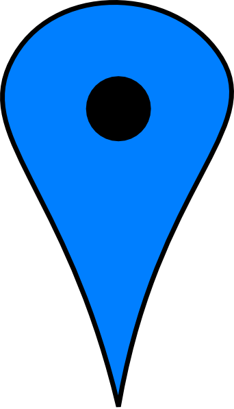 Push Pin Icon - Google Map Blue Dot (342x597)