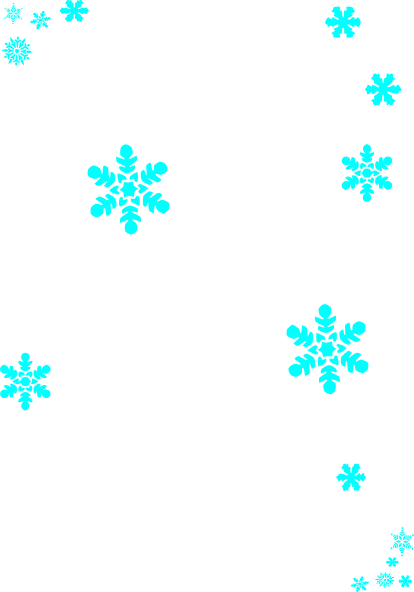 Scattered Snowflakes Clip Art At Clker - Black And White Snowflakes (414x592)