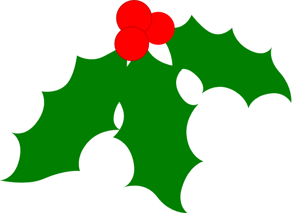 Holly And Berries Cartoon (600x437)