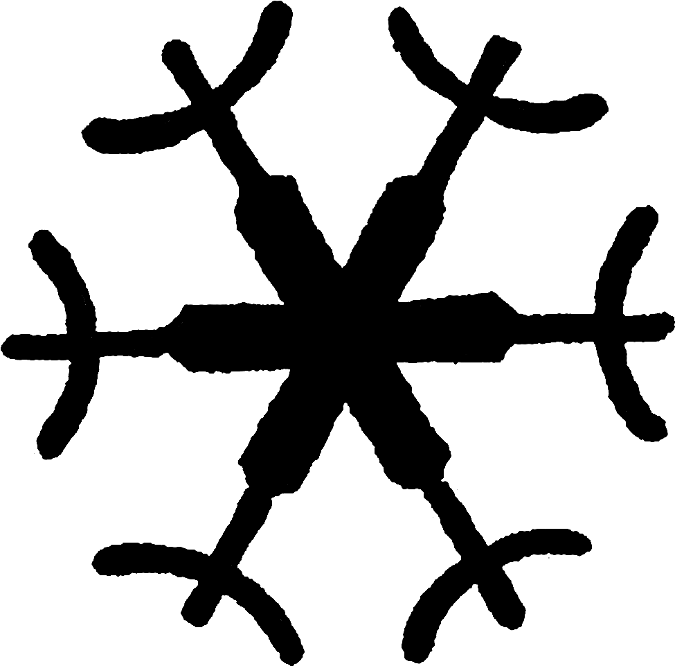 Digital Snowflake Silhouette Design Download - Illustration (1224x1155)