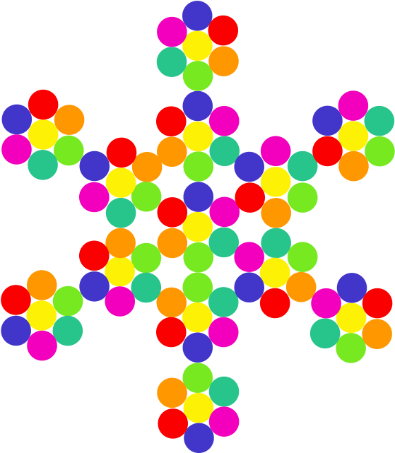 Free Aiflowers Snowflake - Snowflakes Colorful (566x800)