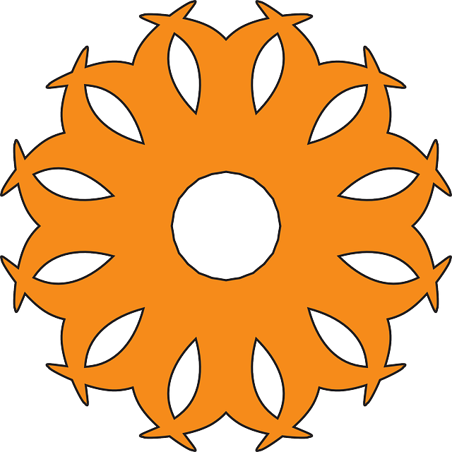 Orange, Out, Shape, Cut, Snowflake, Crossed - Blog (640x640)