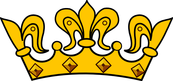 Gold Tiara Clipart - Crown Clipart No Background (600x282)
