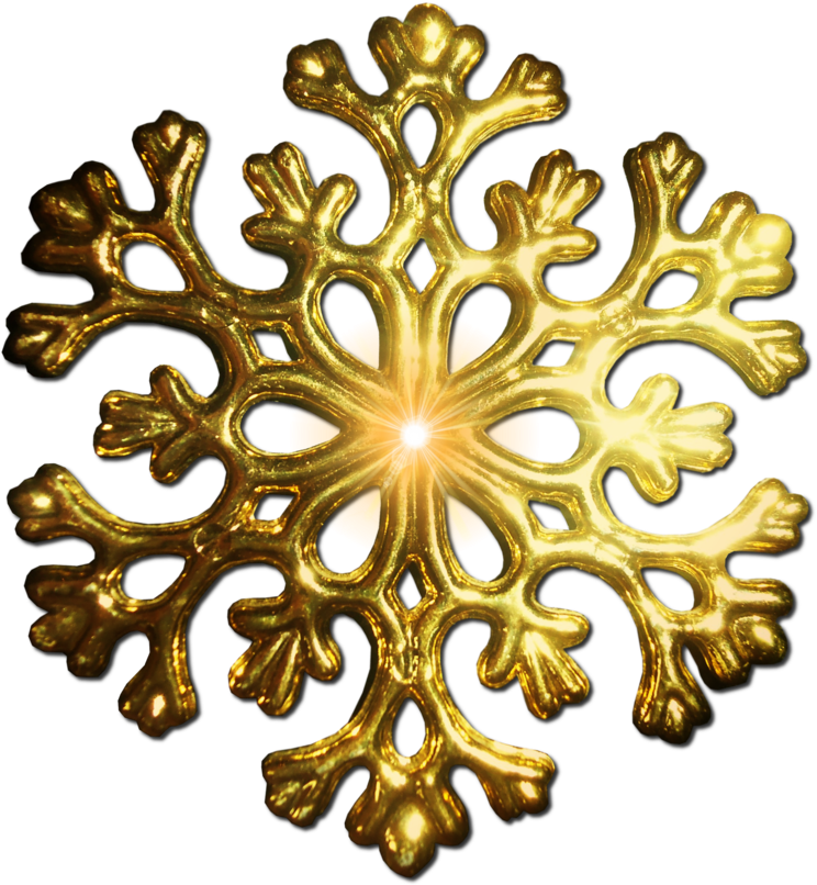 Pre-cut Gold Snowflake Png By Jssanda - Snowflake Gold Png Transparent (917x872)