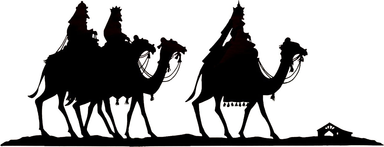 The Three Wise Men Silhouette - Three Wise Men Sketches (1299x611)