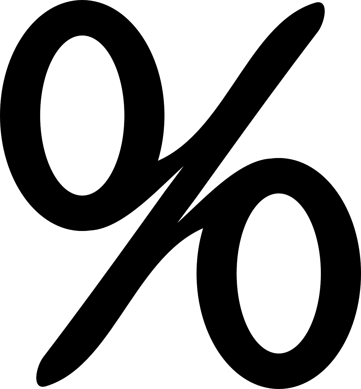 Math Symbols Cliparts - Percent Clipart (1187x1280)