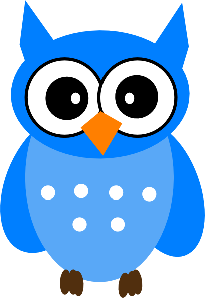 Owl Clipart Blue Owl - Owls Vector Clip Art (408x593)