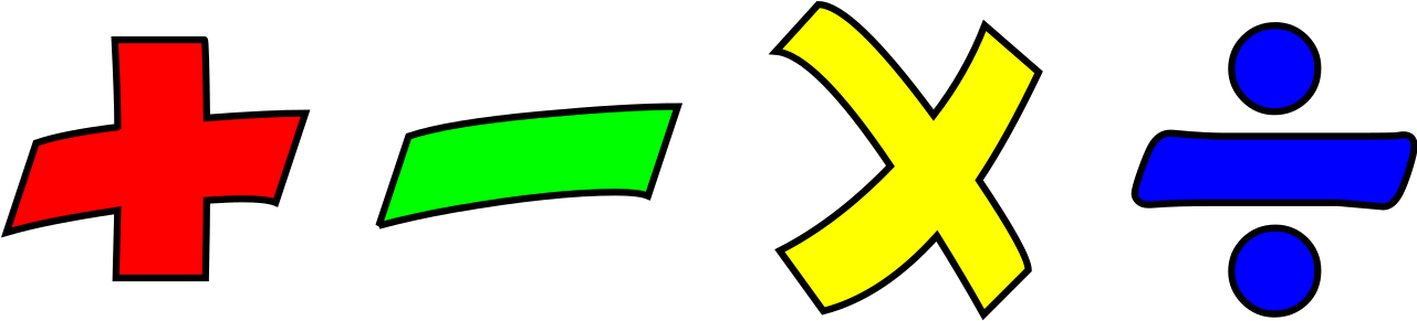 Operators Linear - Math Operations Clip Art (1280x321)