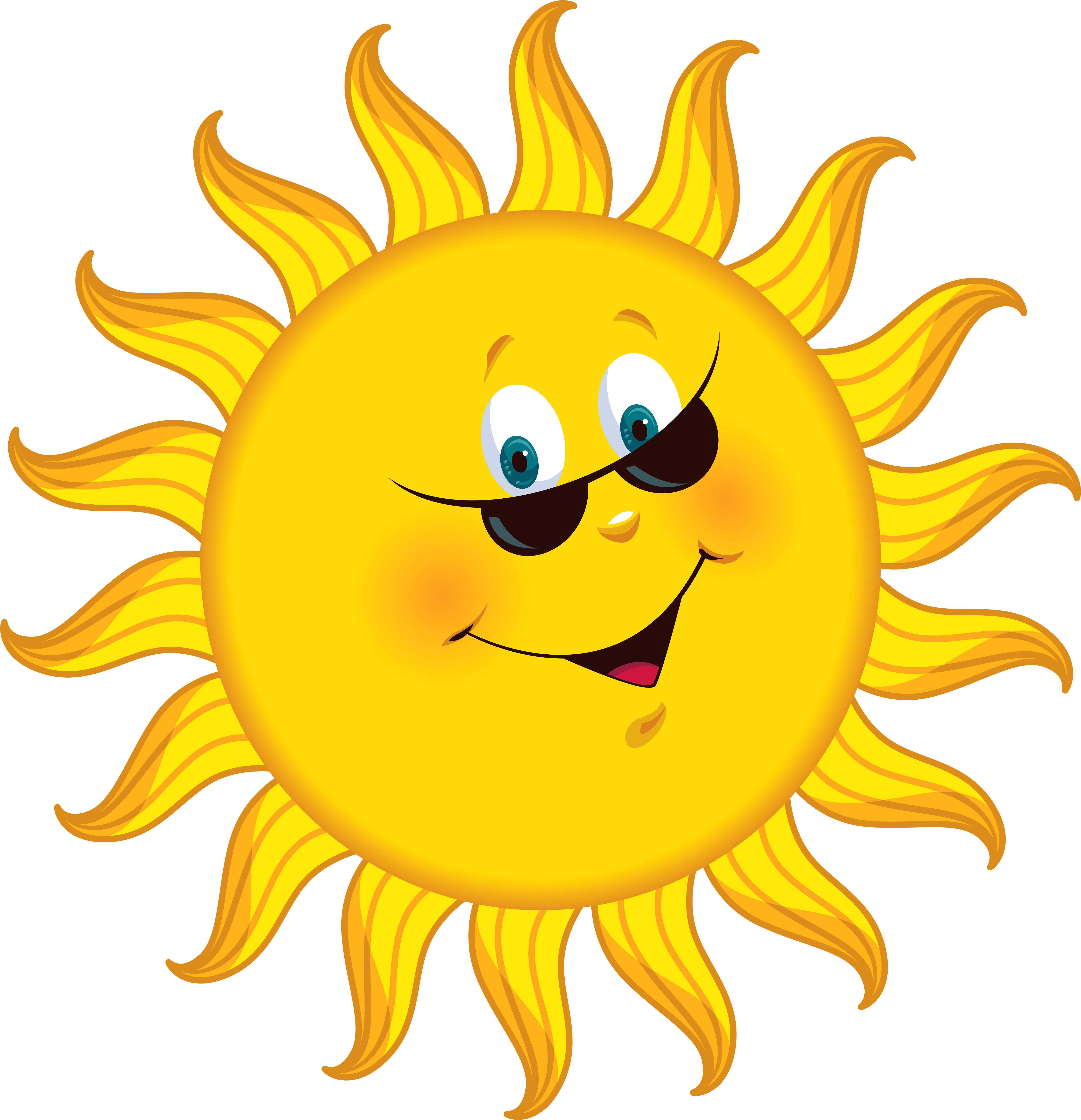 Sunshine Free Sun Clipart Image 5 Clipartcow - Cartoon Sun With Black Background (4983x5101)