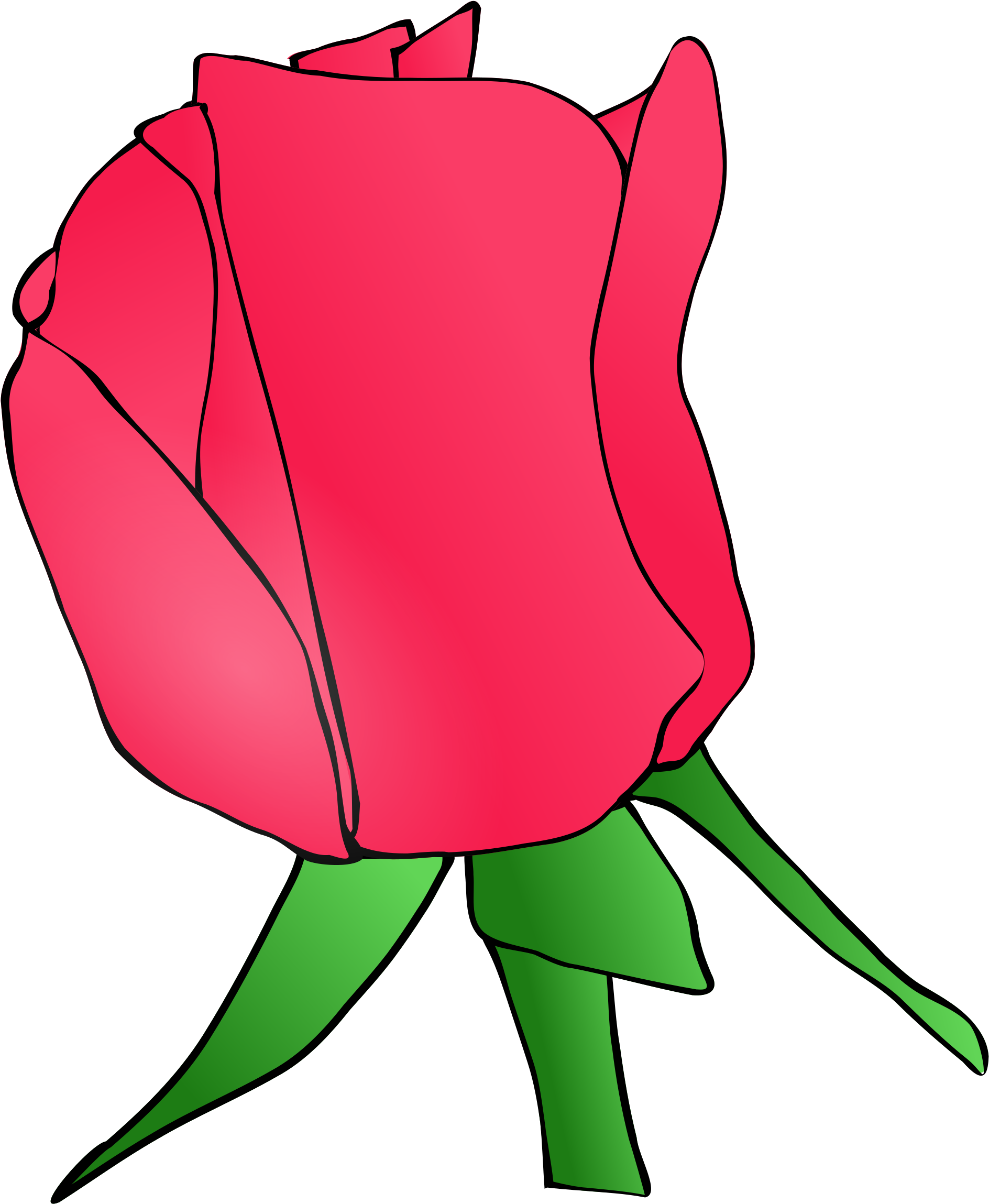 Rose - Bud Flower Clipart (2400x2400)