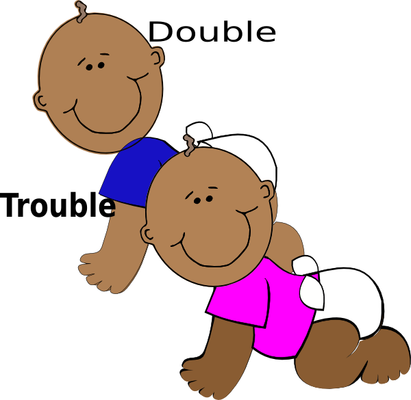 Double Trouble Clip Art - Doubles Clipart (600x585)