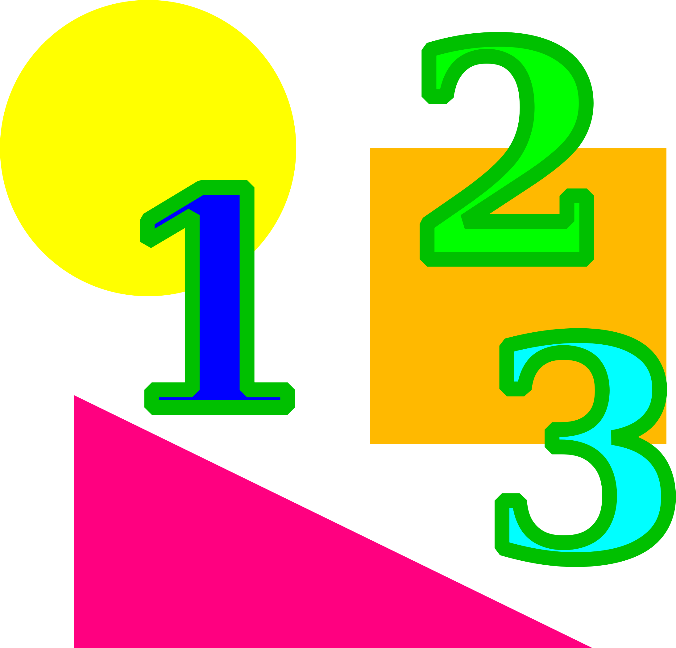 Medium Image - Numbers And Shapes Clipart (2191x2100)