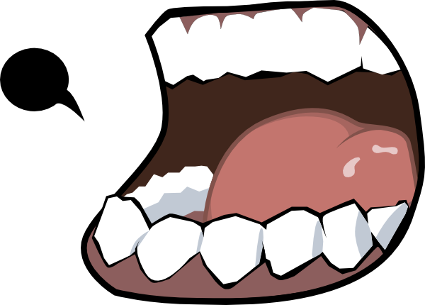Test Clip Art At Clker - Mouth With Transparent Background (600x430)