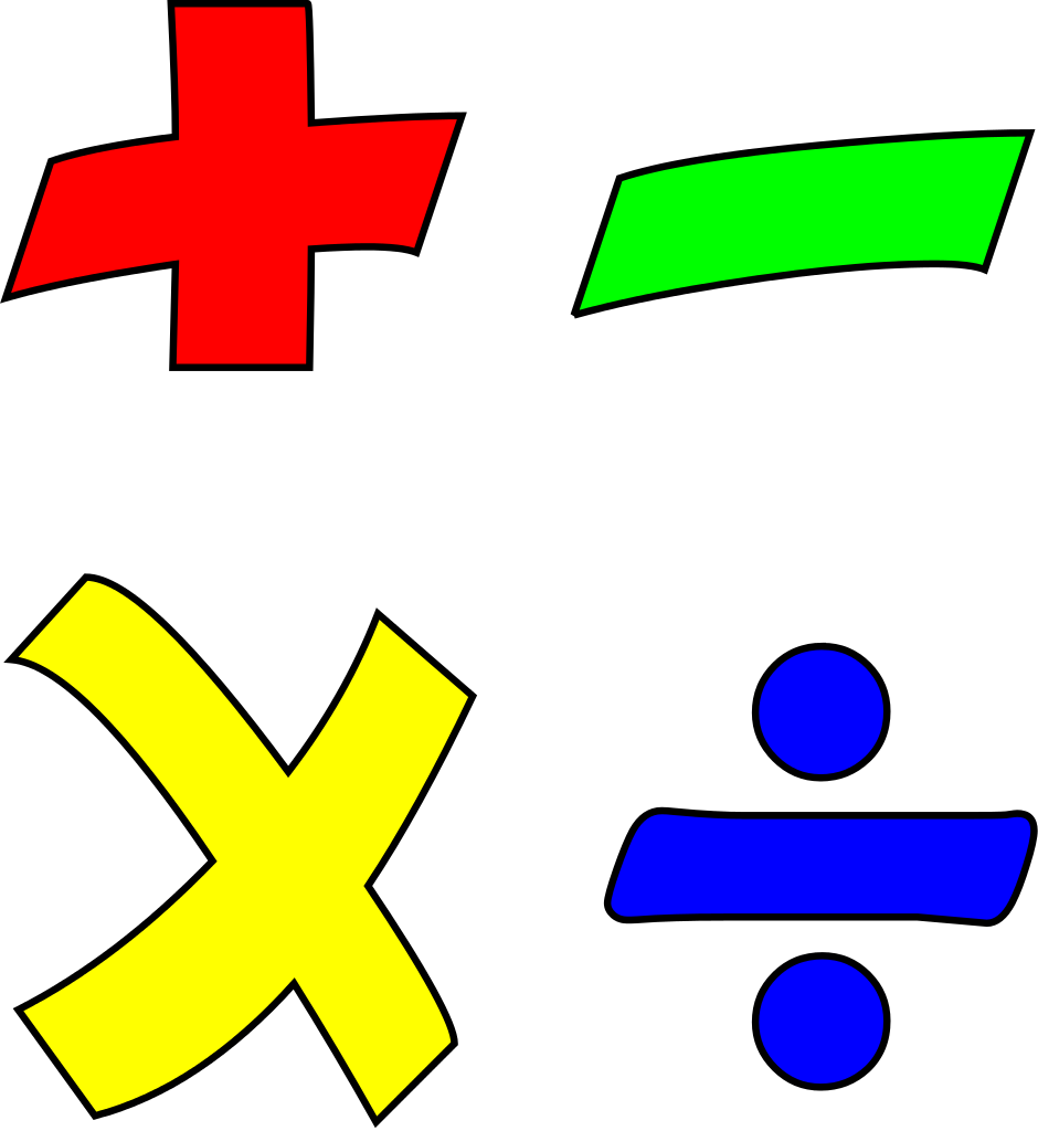 Image Result For Maths Symbols - Plus Minus Times Divide (940x1024)