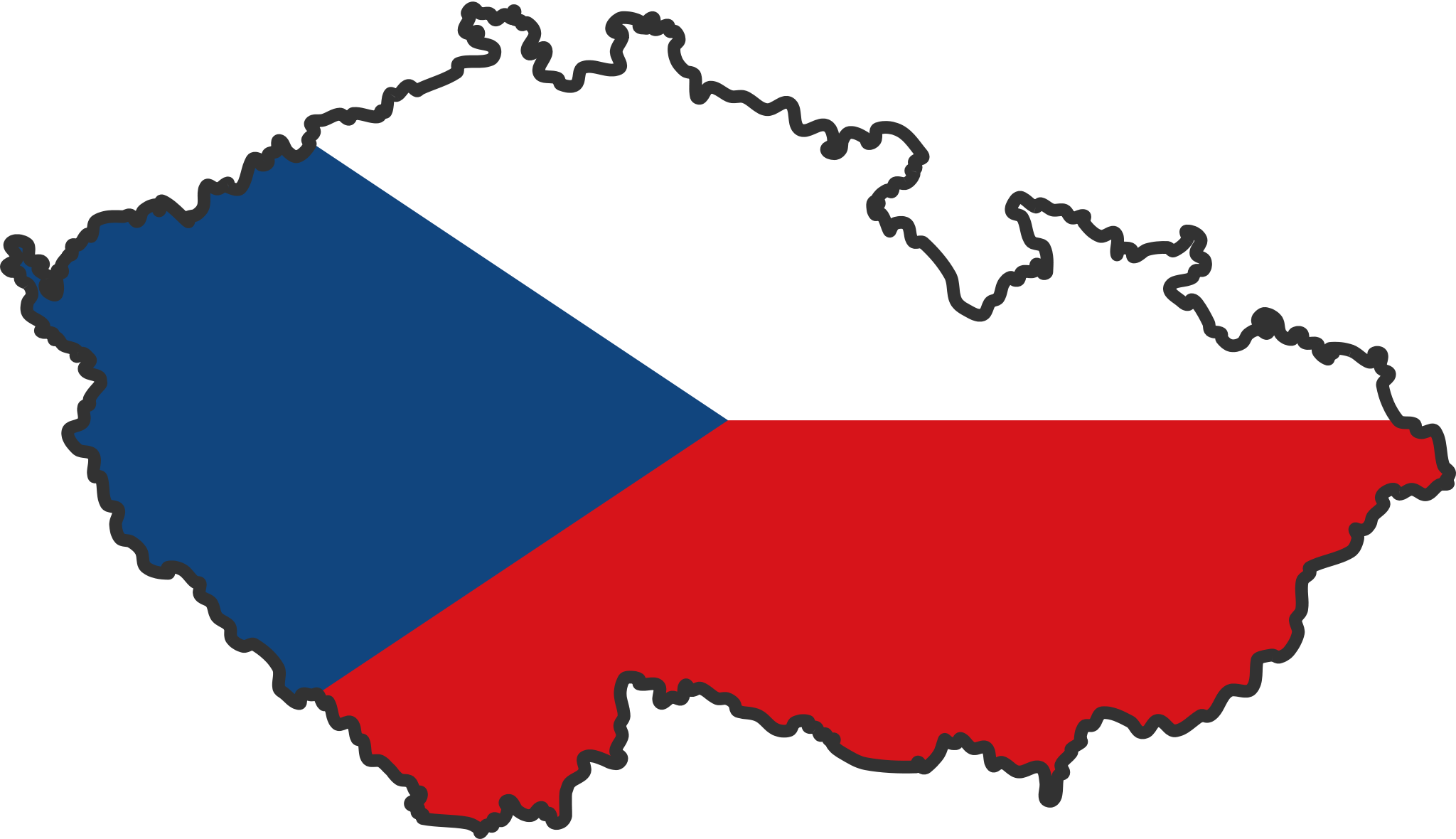 Czech Republic Flag Map - Czech Republic Flag Map (2048x1180)