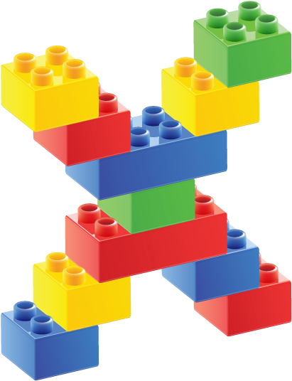 Alfabeto De Bloques X - Letter N In Lego (461x612)