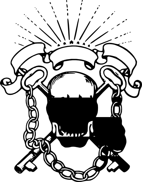 Skull And Keys Emblem Clip Art - Obey The Beard Mugs (468x597)