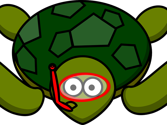 Multiplying 3 Digit Numbers By 2 Digit Numbers - Cartoon Turtle Png (695x521)