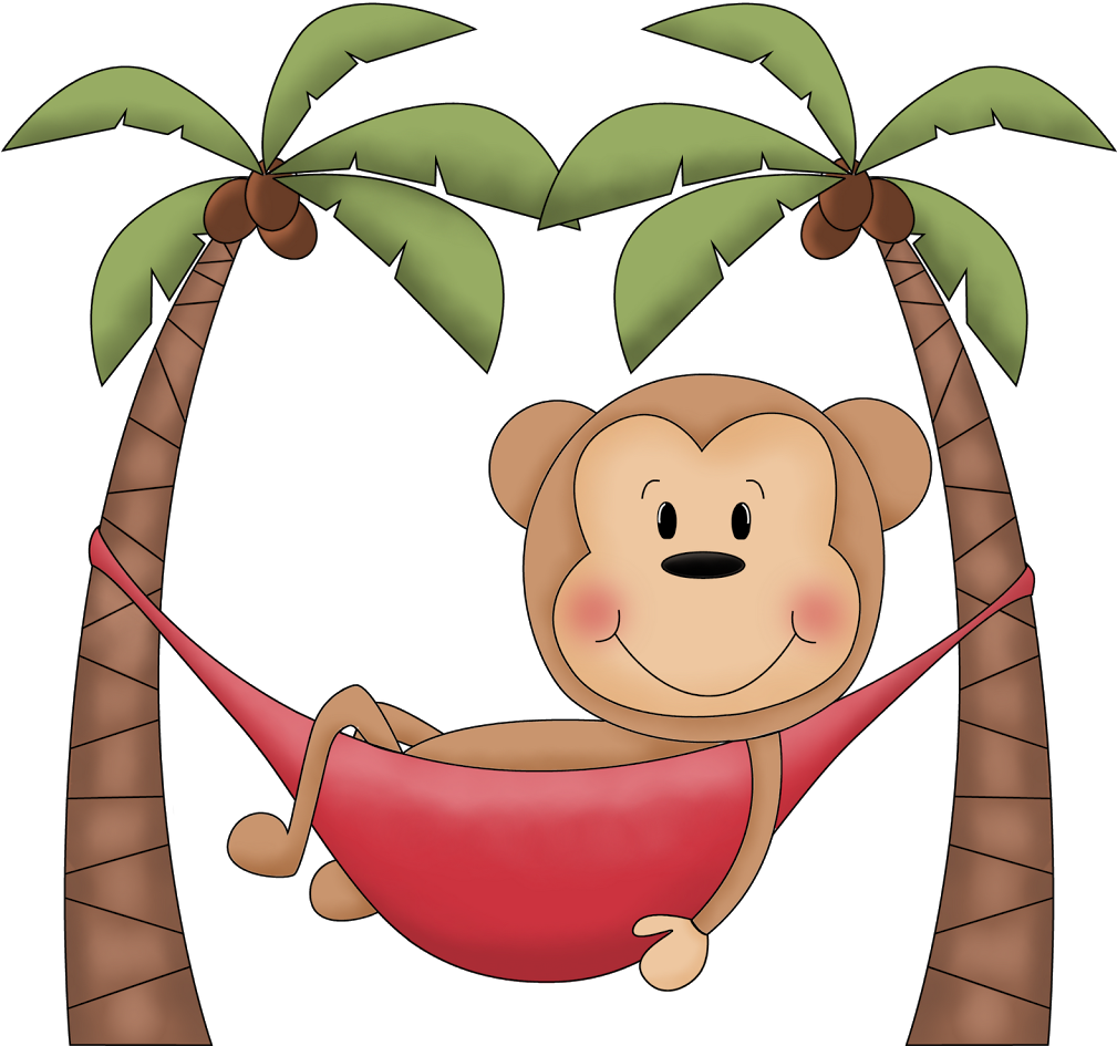Challenge Your Kiddos To Show Two Different Ways To - Retirement Wishes, Monkey In Hammock Card (1024x1024)