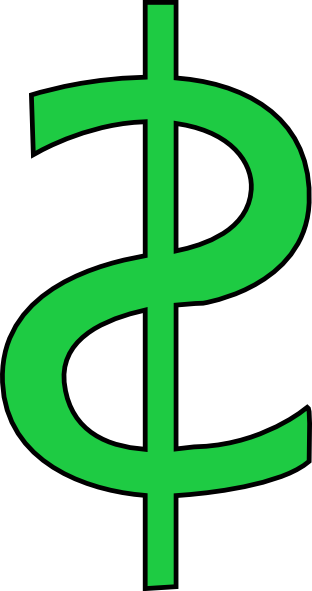 Money Sign Green Dollar Sign Clipart Free Images - Three Overlapping Circles (312x591)