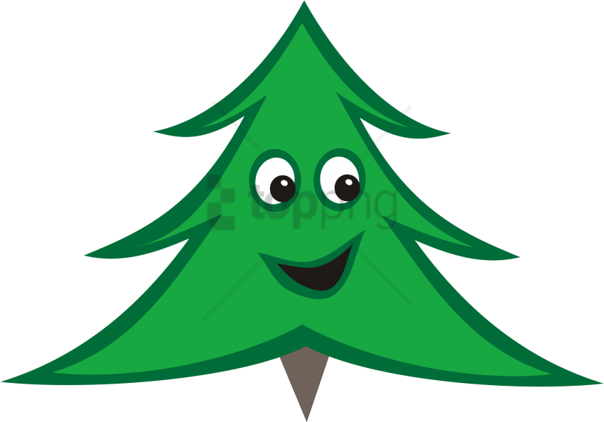 Free Png Smiling Christmas Tree Png Image With Transparent - Tree Smiling (850x594)