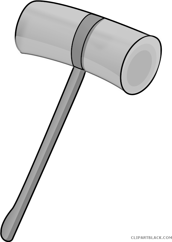 Of Clipartblack Com Tools Free Black White Ⓒ - Mallet Hammer Clipart (576x800)