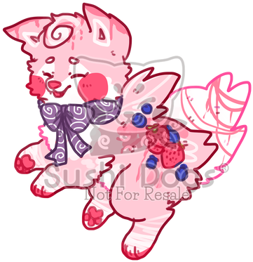 O-0009 Berry Parfait By Sooshdatabase - Cartoon (400x396)