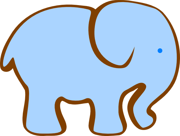 Large Blue Elephant Svg Clip Arts 600 X 452 Px - Large Blue Elephant Svg Clip Arts 600 X 452 Px (600x452)
