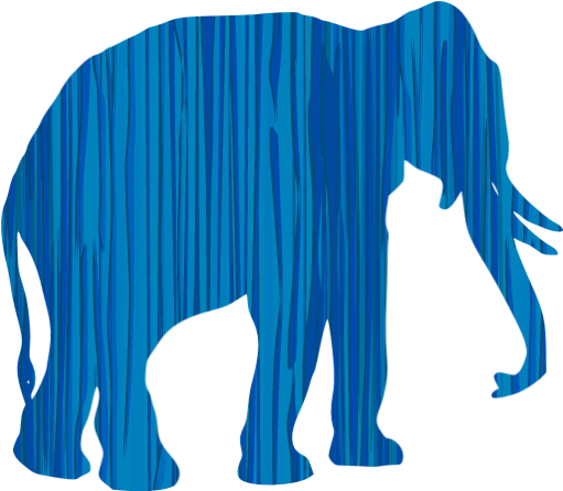 Sketchy Blue Elephant Icon - Animal Icon Png Blue (512x512)