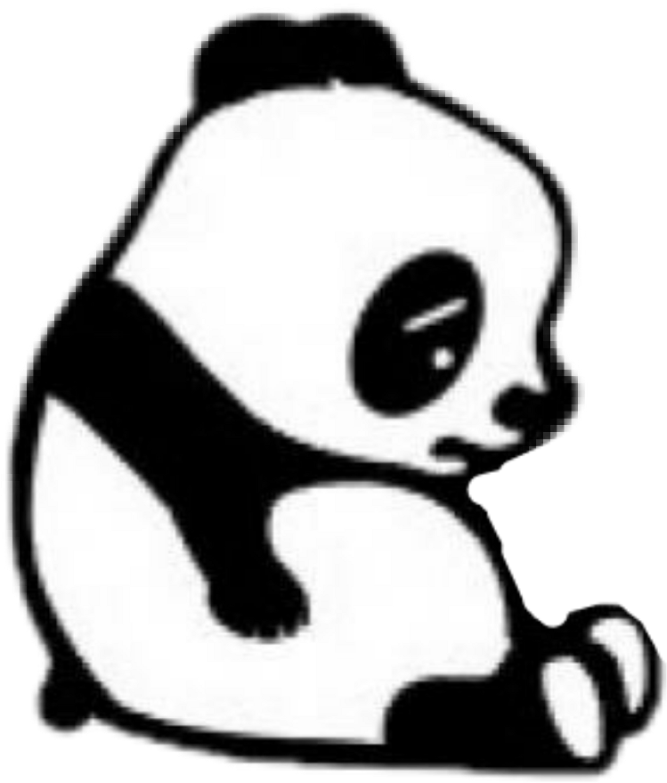 Panda Con Corazon Roto Clipart , Png Download - Sad Panda Cartoon (749x879)