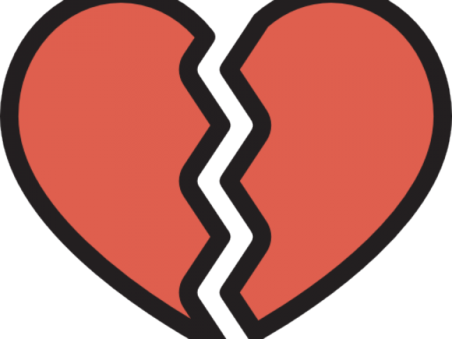 Broken Heart Clipart Heartache - Frontend Developer Love 2019 (640x480)