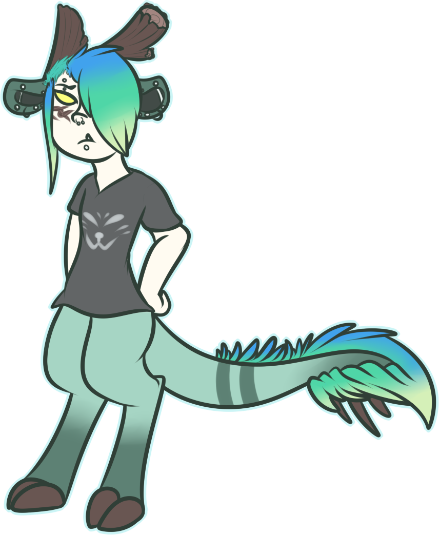 Sierra The Dragon Satyr - Cartoon (856x1043)