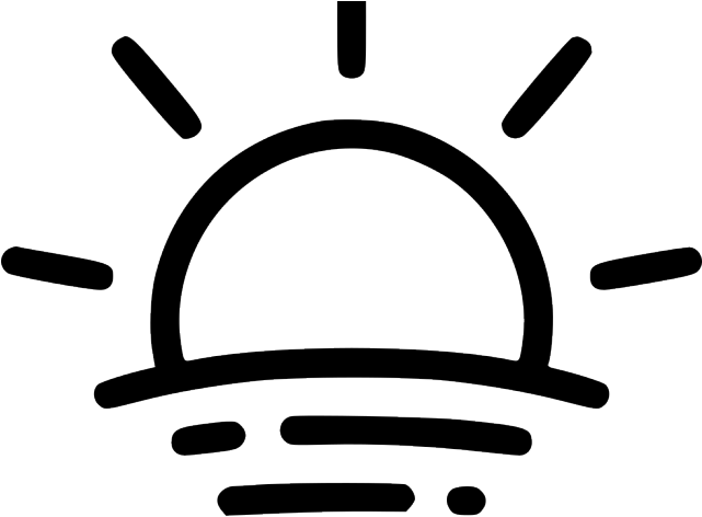 Sunrise Clipart Seaside - Sunset Icon Transparent Background (640x480)