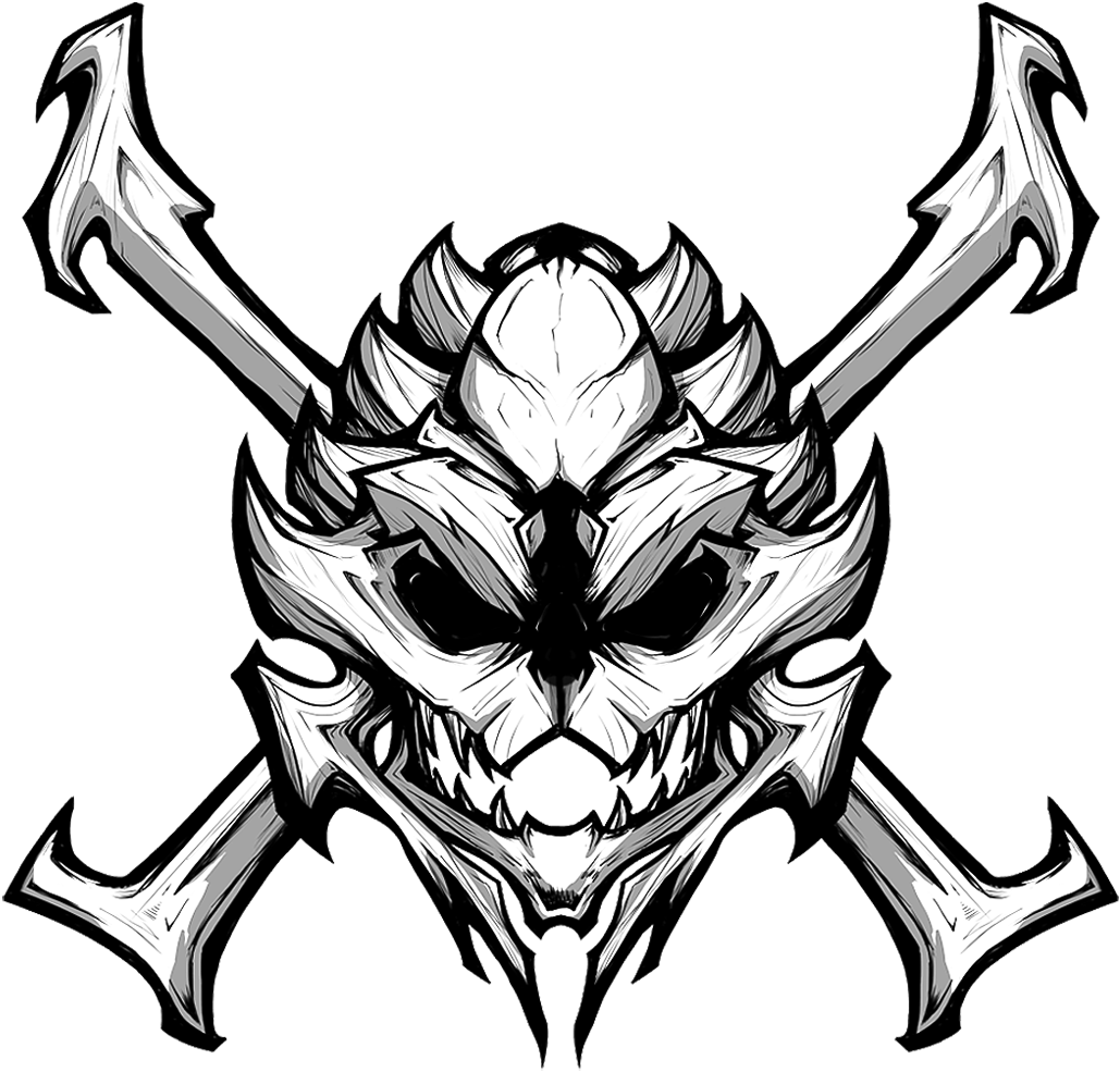 Drawn Horns Grim Reaper - Mass Effect Turian Skull (1151x1003)
