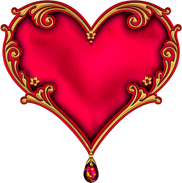 Скрап Ко Дню Св - Heart (737x800)