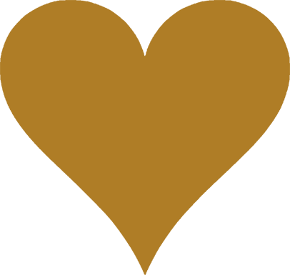 Golden Brown Heart - Heart Brown (406x385)