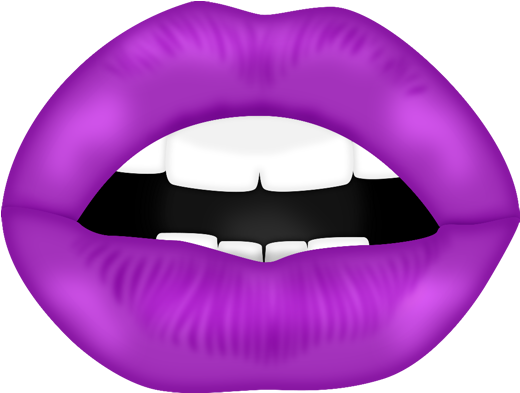 ‿✿⁀luscious Lips‿✿⁀ Lip Art, Kisses, Body Parts, - Purple Lips Png (540x420)