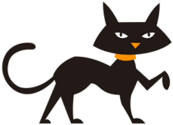Black Cat Clipart Walking - Cat (640x480)
