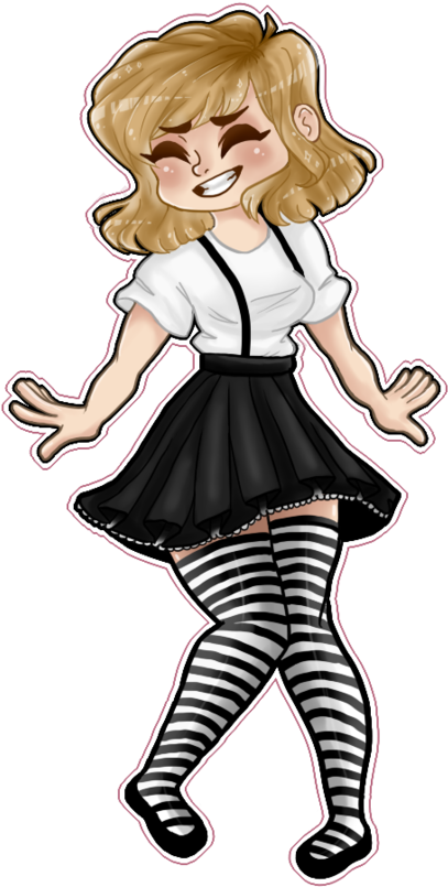 Chibi By Silverskies On Deviantart - Blonde Chibi Girl Drawing (894x894)