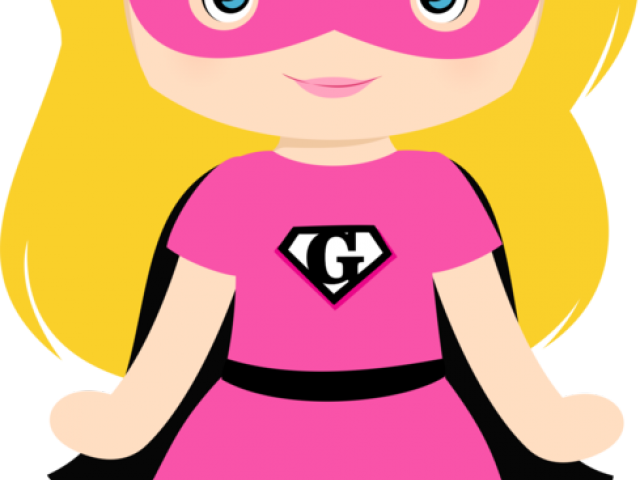 Batgirl Clipart Blonde - Super Girl Rosa Png (640x480)
