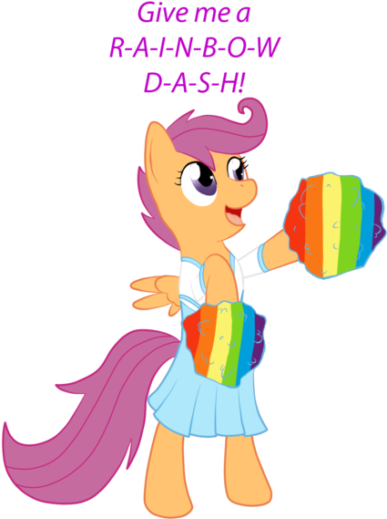 Keboponda, Cheerleader, Clothes, Female, Filly, Pegasus, - Scootaloo Cheerleader (450x600)